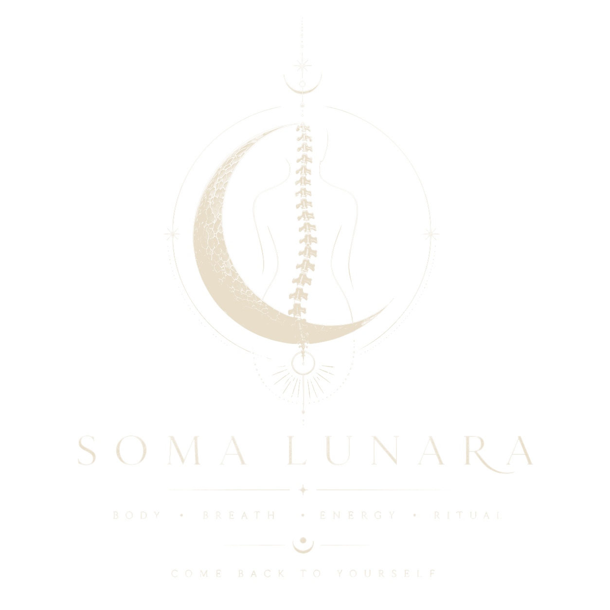 Soma Lunara crescent moon and spine emblem